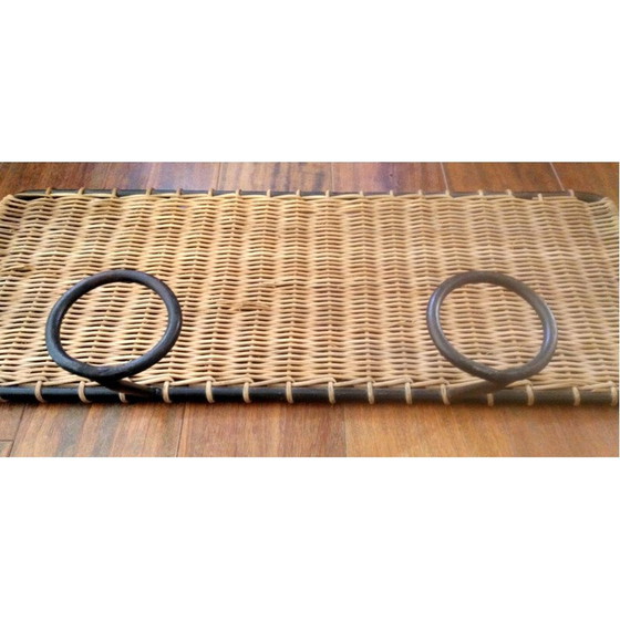 Image 1 of Porte-manteau vintage en rotin, 1950
