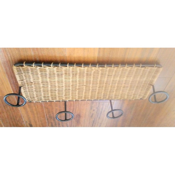Image 1 of Porte-manteau vintage en rotin, 1950