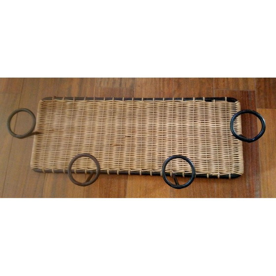 Image 1 of Porte-manteau vintage en rotin, 1950