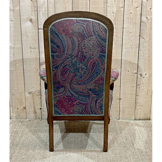 Image 1 of Fauteuil vintage Voltaire en noyer, 1930