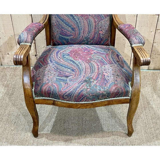 Image 1 of Fauteuil vintage Voltaire en noyer, 1930