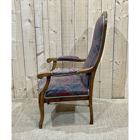 Image 1 of Fauteuil vintage Voltaire en noyer, 1930