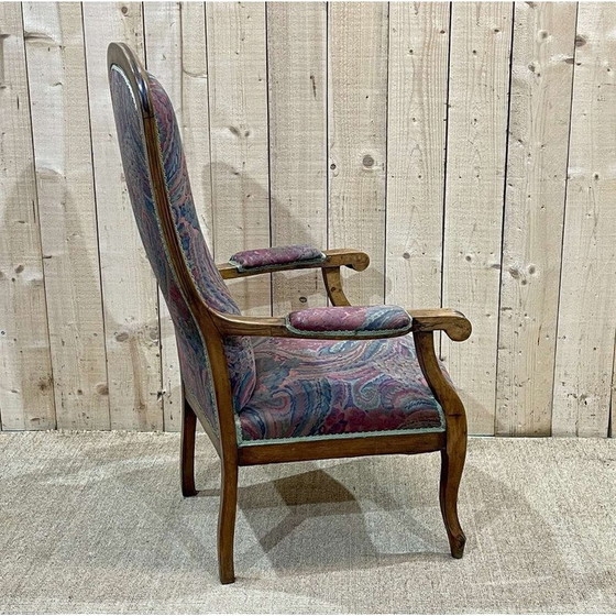 Image 1 of Fauteuil vintage Voltaire en noyer, 1930