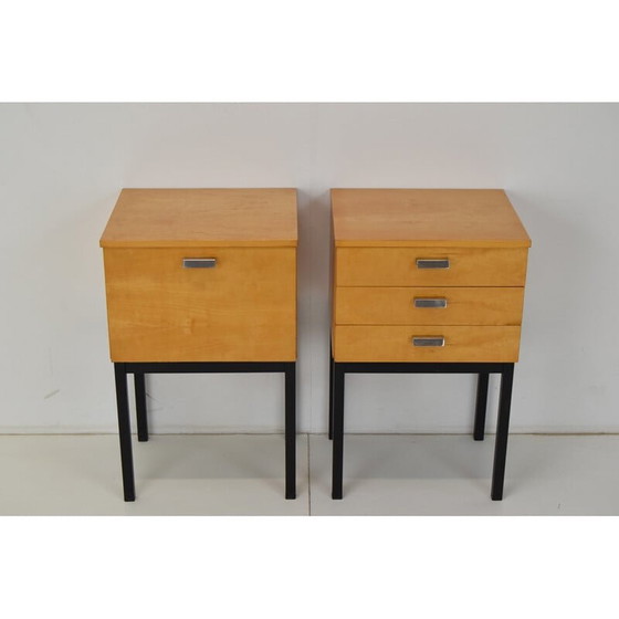 Image 1 of Paire de tables de nuit minimalistes du Mid Century par Up Zavody Bucovice, Tchécoslovaquie 1970