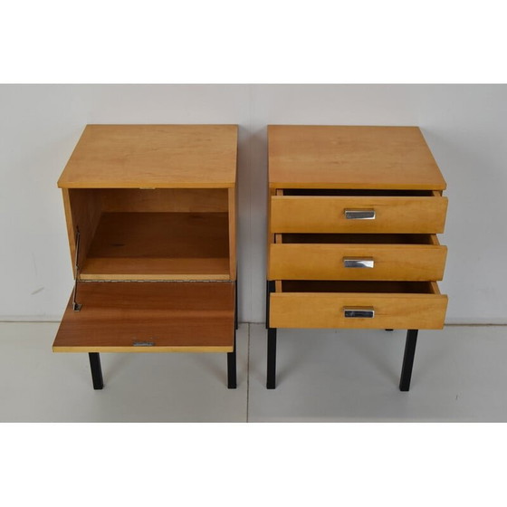 Image 1 of Paire de tables de nuit minimalistes du Mid Century par Up Zavody Bucovice, Tchécoslovaquie 1970