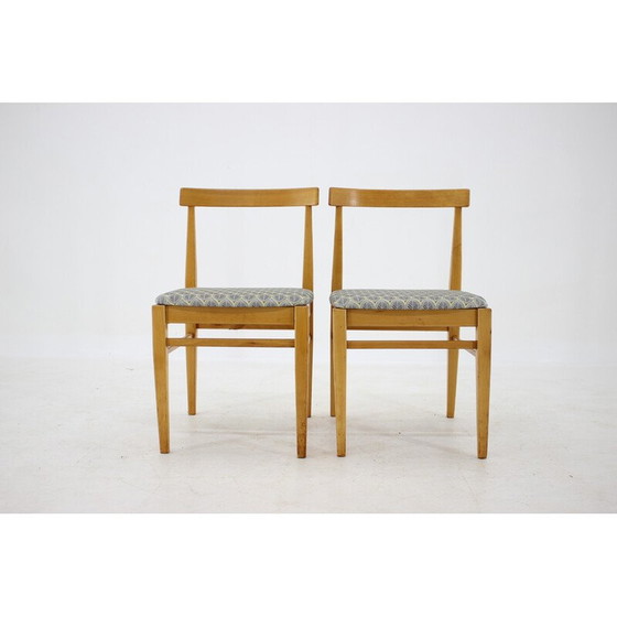 Image 1 of Ensemble de 4 chaises de salle à manger vintage en bois, Tchécoslovaquie 1960