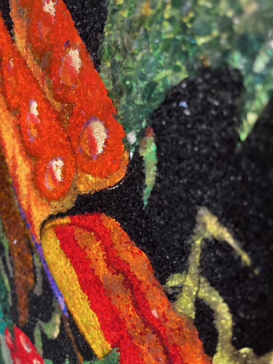 Image 1 of Tableau Lampe Lumineux Américaine Année 70