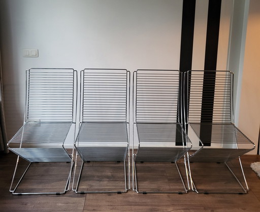 Set Of 4 Wire Chair dans le style de Till Behrens des années 1980