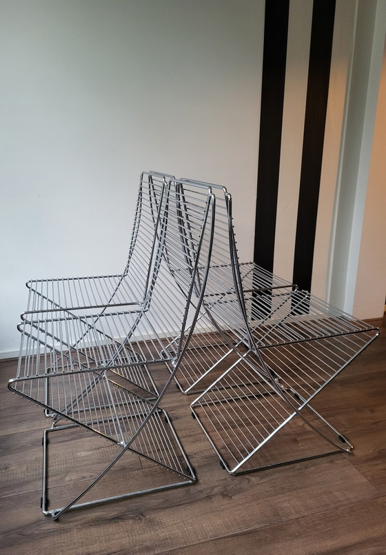 Image 1 of Set Of 4 Wire Chair dans le style de Till Behrens des années 1980