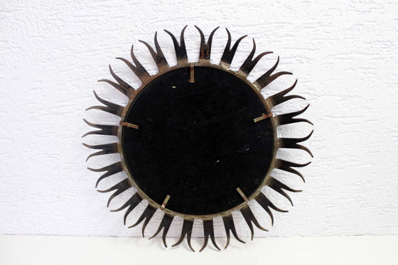 Image 1 of Miroir Soleil En Métal, France 1960