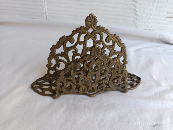 Image 1 of Trieur de courrier Art Nouveau en bronze doré