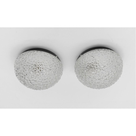 Image 1 of Paire d'appliques en verre bullé, Allemagne 1960