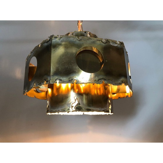 Image 1 of Suspension vintage en laiton par Svend Aage Holm Sørensen pour Thea Metal, Danemark 1960