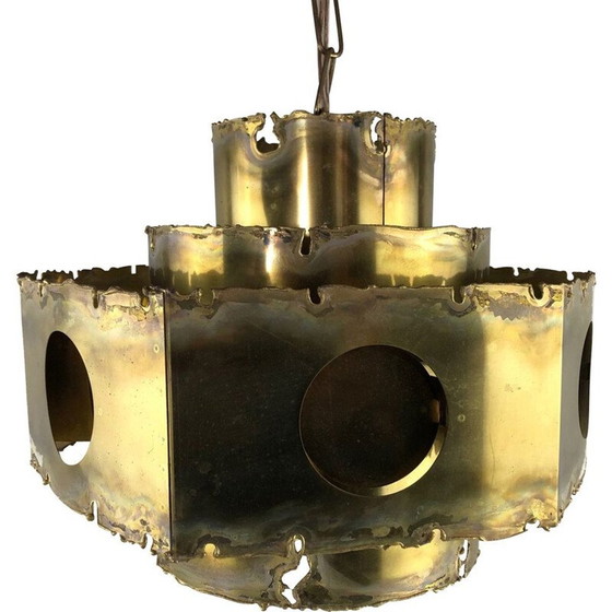 Image 1 of Suspension vintage en laiton par Svend Aage Holm Sørensen pour Thea Metal, Danemark 1960