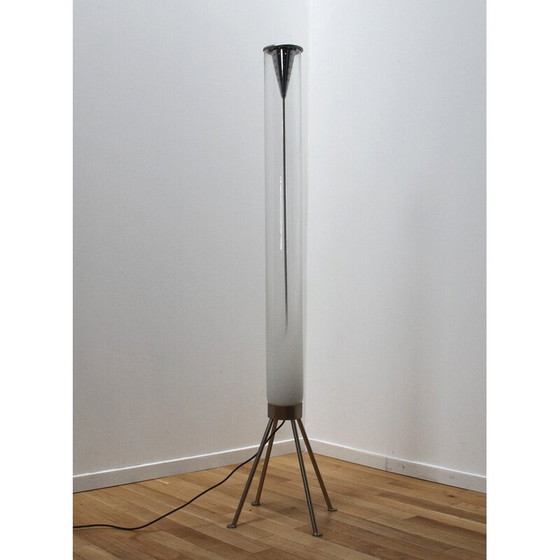 Image 1 of Lampadaire vintage Arianna en métal chromé et verre pour Studio Italia