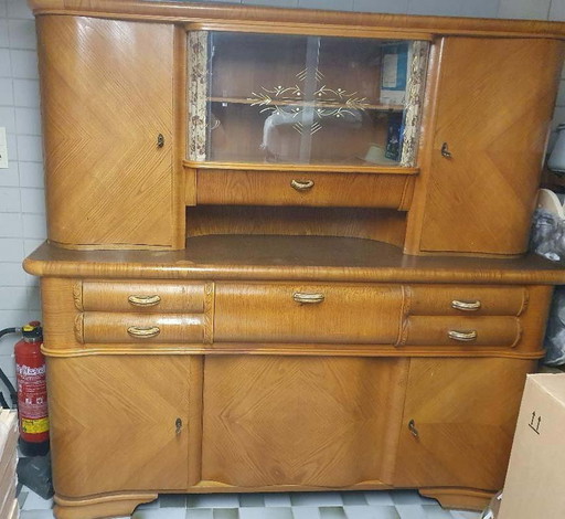 Armoire de cuisine Midcentury en bois