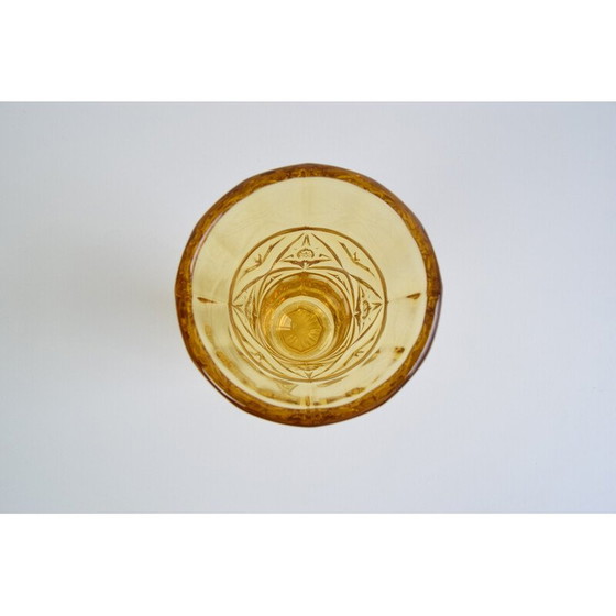 Image 1 of Vase Vintage Art Deco en verre ambré, 1940