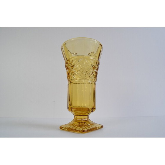 Image 1 of Vase Vintage Art Deco en verre ambré, 1940