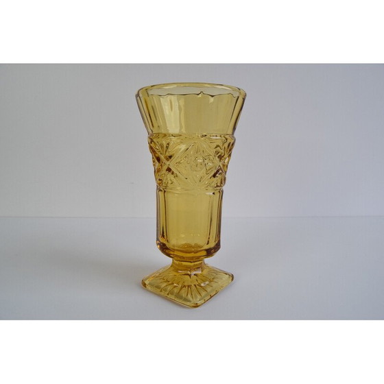 Image 1 of Vase Vintage Art Deco en verre ambré, 1940