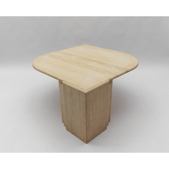 Image 1 of Table basse ovale en travertin, Italie 1960
