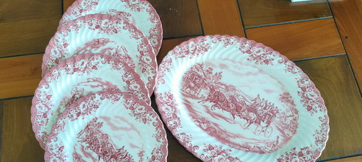 Lot Assiettes Et Plat De Service Johnson Bros