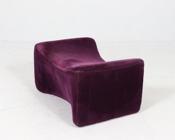 Image 1 of Fauteuil allemand à oreilles avec ottomane, années 1950