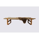 Lit de jour scandinave vintage safari en bouleau et lin