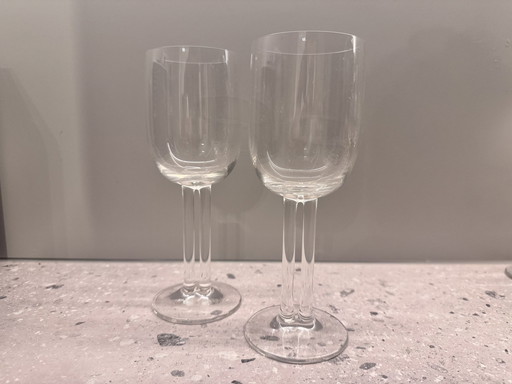 2 verres à eau Rosenthal X Mario Bellini - Design de la coupole en cristal