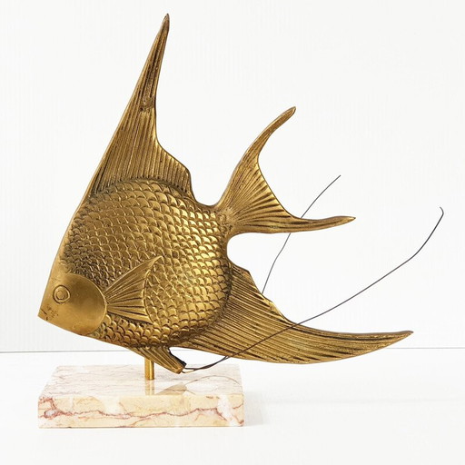 Poisson en bronze vintage, 1950