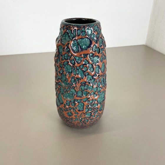 Image 1 of Vase vintage en lave grasse multicolore par Scheurich, Allemagne 1970