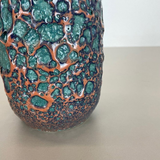 Image 1 of Vase vintage en lave grasse multicolore par Scheurich, Allemagne 1970