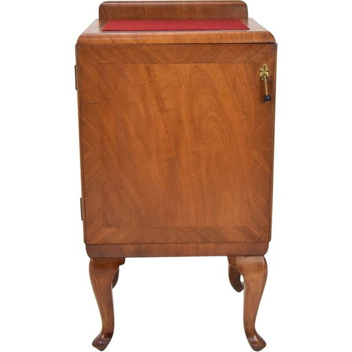 Table de nuit en bois Toalet du milieu du siècle, Tchécoslovaquie années 1950