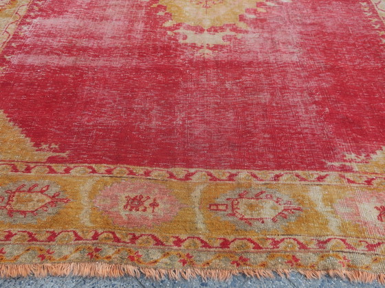 Image 1 of Ancien tapis Oushak surdimensionné de 424 cm x 311 cm, 1890-1910