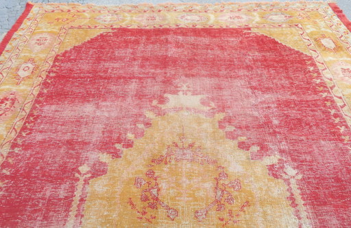 Ancien tapis Oushak surdimensionné de 424 cm x 311 cm, 1890-1910