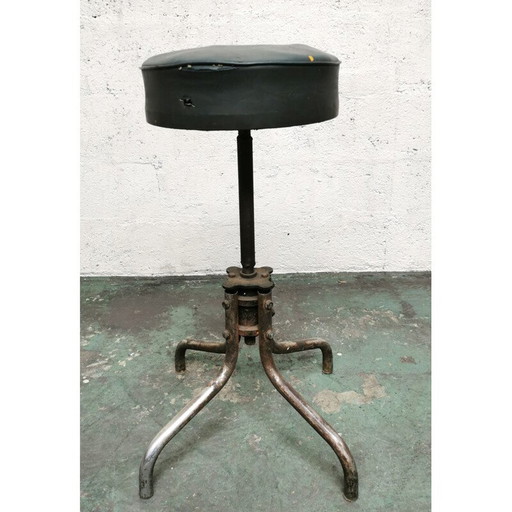 Tabouret industriel vintage Flambo métal