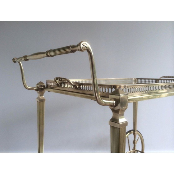 Image 1 of Table roulante vintage en laiton de la Maison Baguès, 1940
