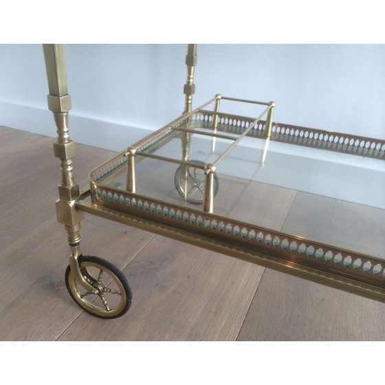 Image 1 of Table roulante vintage en laiton de la Maison Baguès, 1940