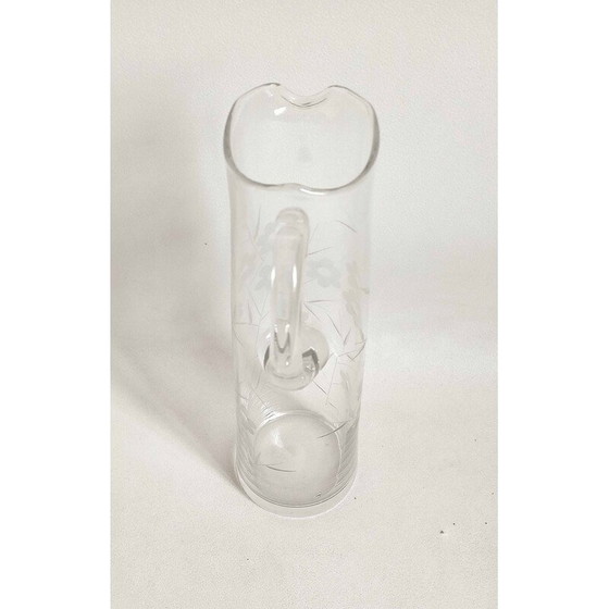 Image 1 of Pichet vintage en cristal ciselé, 1950