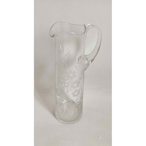 Image 1 of Pichet vintage en cristal ciselé, 1950
