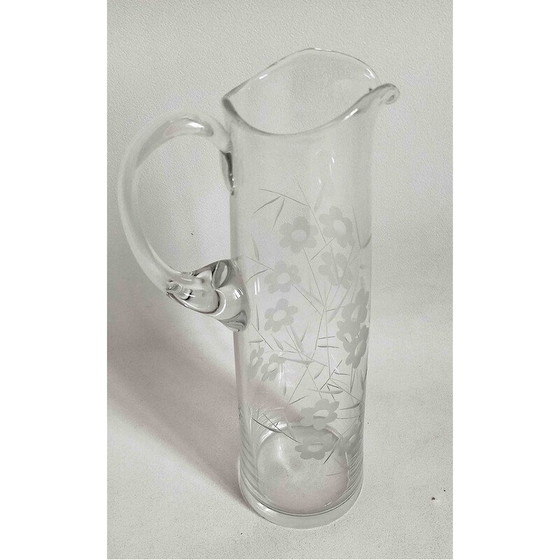 Image 1 of Pichet vintage en cristal ciselé, 1950
