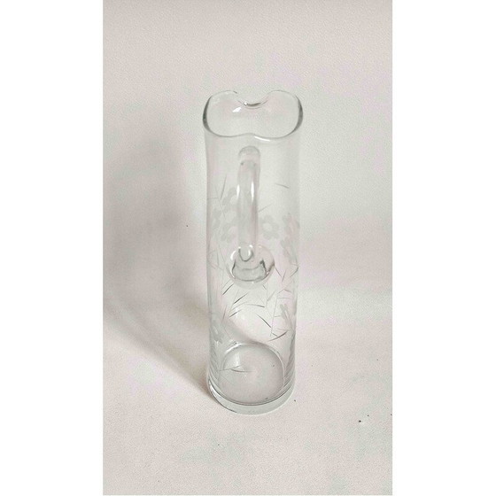 Image 1 of Pichet vintage en cristal ciselé, 1950