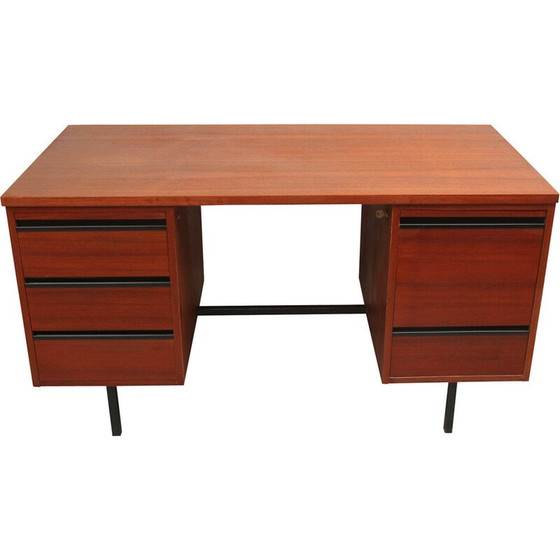 Image 1 of Bureau vintage en teck et métal, années 1960