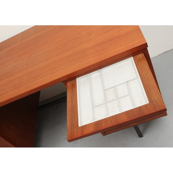 Image 1 of Bureau vintage en teck et métal, années 1960