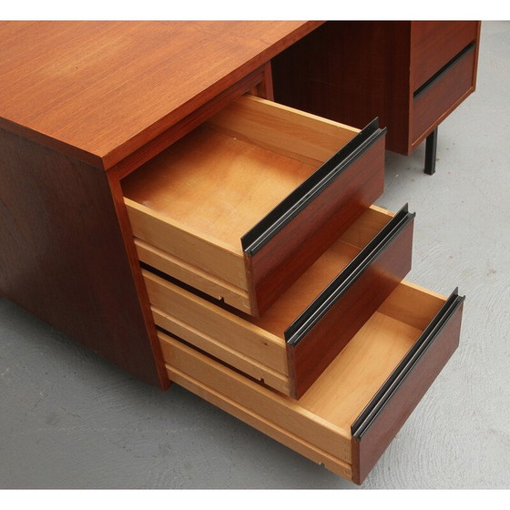 Image 1 of Bureau vintage en teck et métal, années 1960