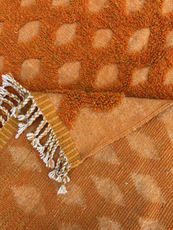 Image 1 of Tapis Berbère Orange Marocain Beni Ourain 200X300 Cm