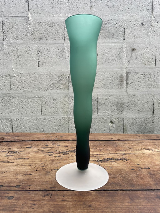 Vase Moderniste Suédois En Verre Boda Nova