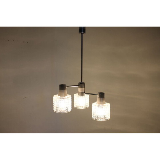Image 1 of Lustre vintage en chrome par Drukov, 1970