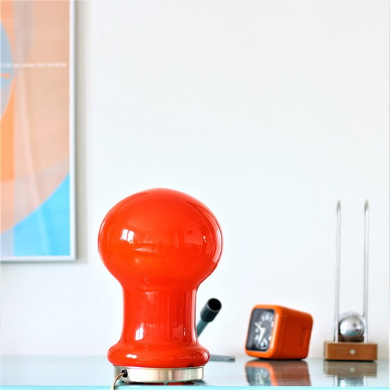 Image 1 of Lampe de bureau vintage en verre opale par Ivan Jakse, Tchécoslovaquie
