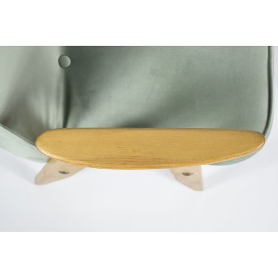 Image 1 of Fauteuil 366 en velours menthe vintage de J. Chierowski 1962