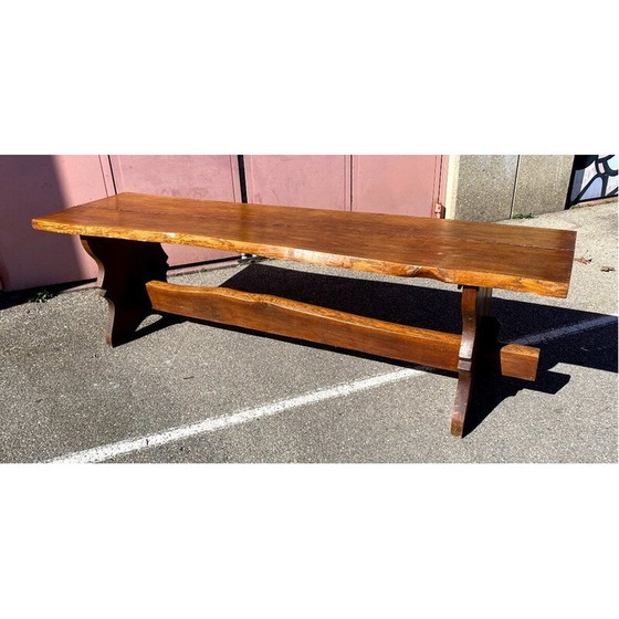 Image 1 of Table de ferme vintage en bois